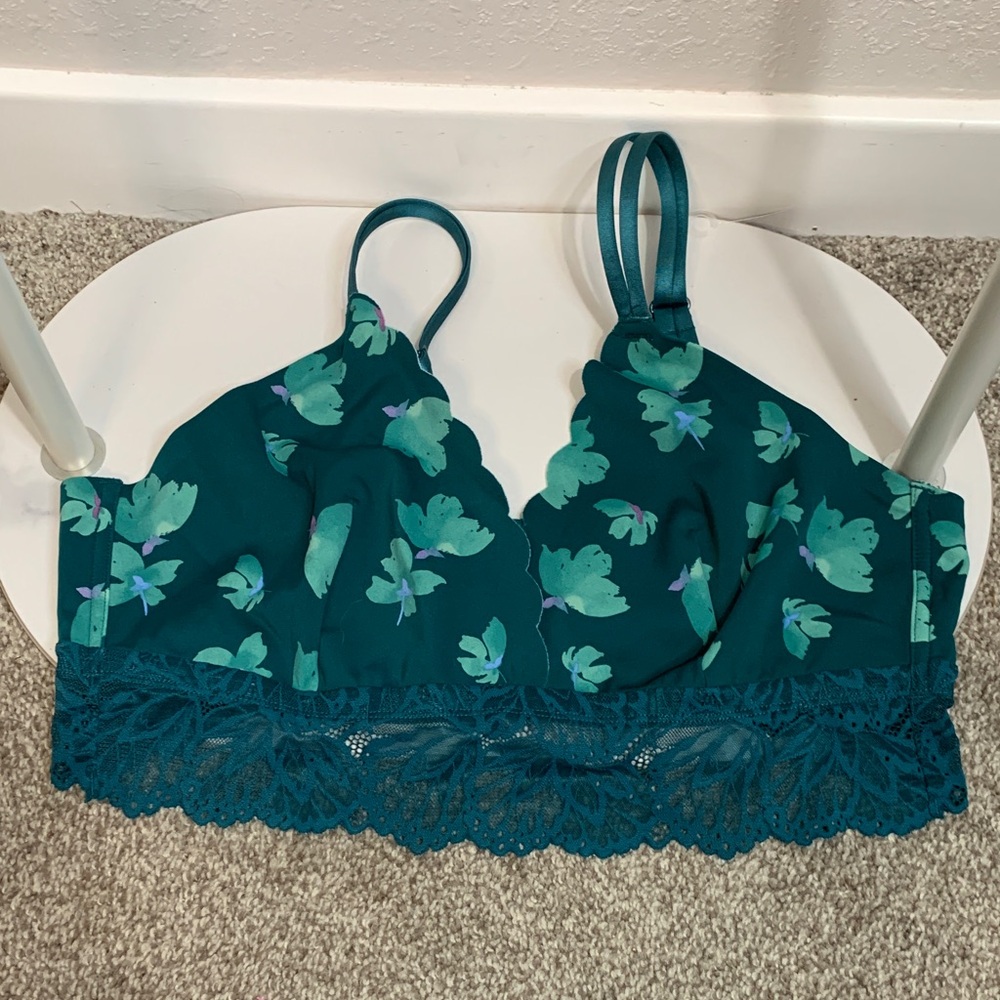 Auden Teal‎ and Green Lace Bralette